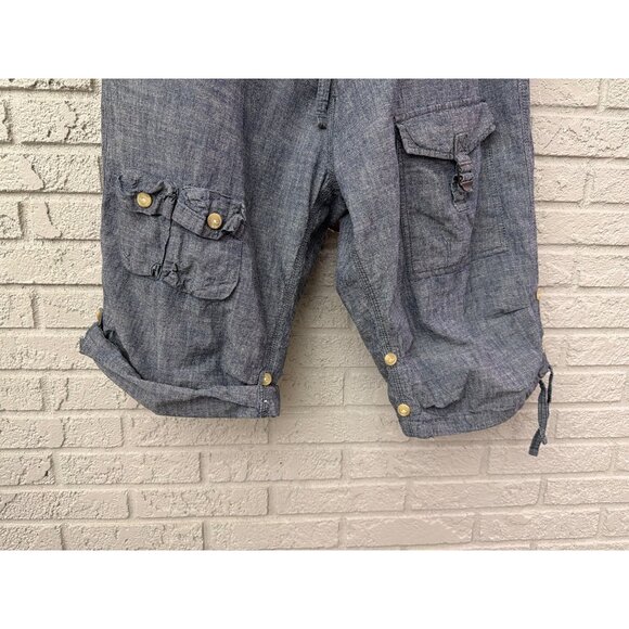 Sean John Men’s Flight Cargo Blue / Gray Wash Shorts Size 38 - Picture 12 of 14